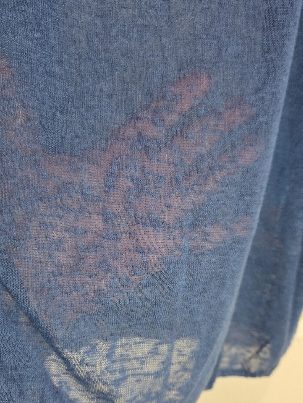 Blue Paisley-Panel Boho Tunic Top - Picture 7 of 8